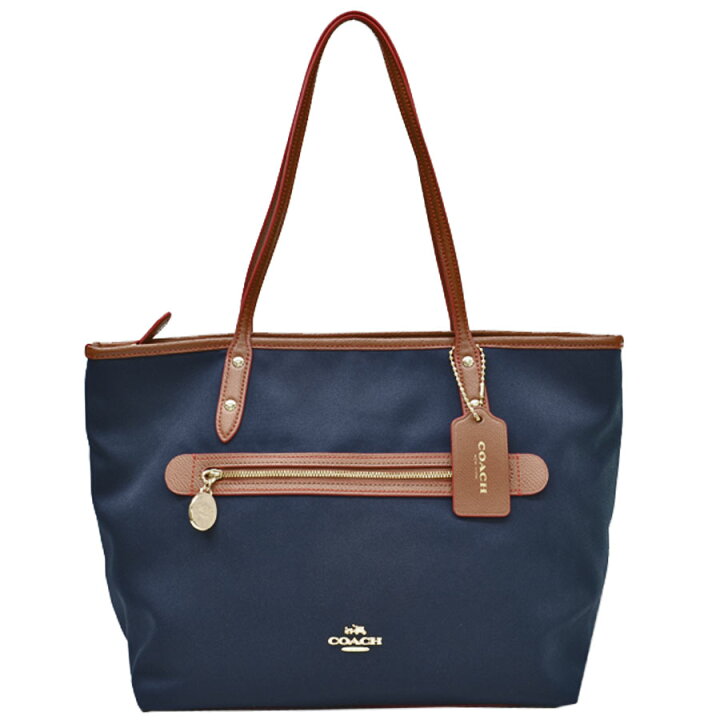 楽天市場】コーチ COACH バッグ ネイビーxブラウンxゴールド 