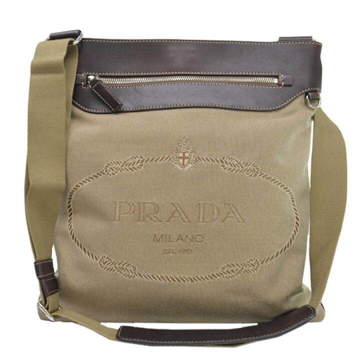 楽天市場 プラダ Prada 斜め掛けショルダーバッグ ベージュxブラウン キャンバスxレザー メンズ 中古 定番人気 S0713 ブランドバリュー 楽天市場 プラダ Prada 斜め掛けショルダーバッグ ベージュxブラウン キャンバスxレザー メンズ 中古 定番人気 S0713 ブランドバリュー
