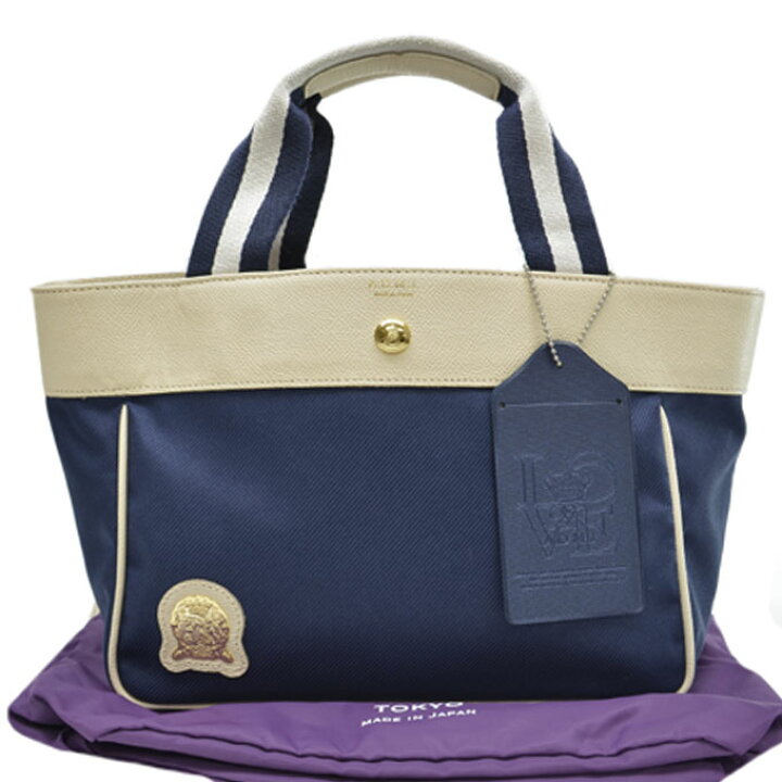 楽天市場】エーディーエムジェイ A.D.M.J. Accessoires De Mademoiselle バッグ ネイビーxアイボリー ナイロンキャンバスxレザー ハンドバッグ トートバッグ レディース 【中古】【定番人気】 - k10006f : ブランドバリュー