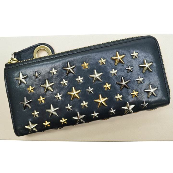 楽天市場】ジミーチュウ JIMMY CHOO 長財布 スタースタッズ ブラックx  