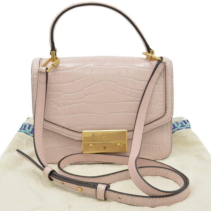 楽天市場】トリーバーチ TORY BURCH バッグ ピンクxゴールド レザーx 
