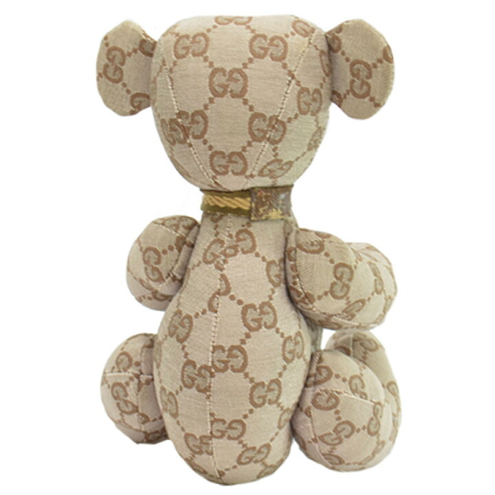 楽天市場】グッチ GUCCI ぬいぐるみ くま テディベア ブラウン系 GG 