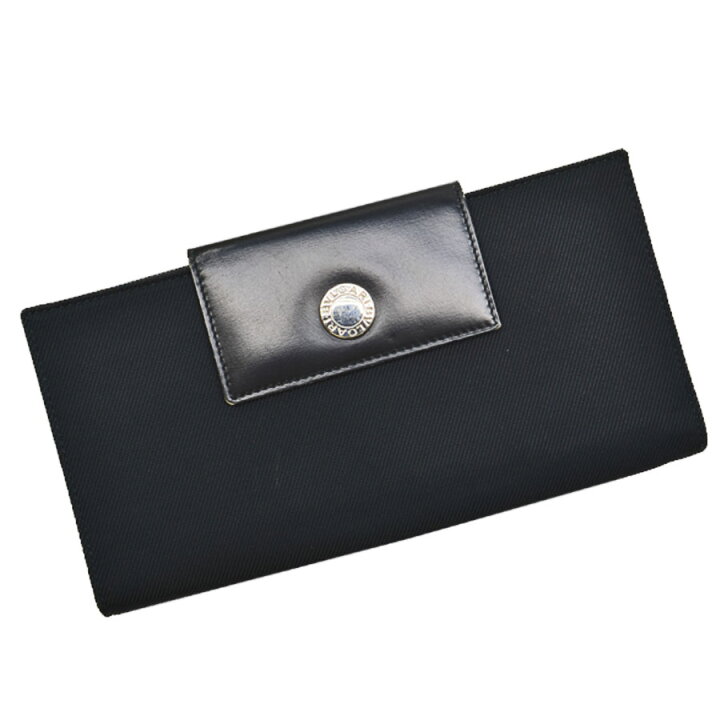 楽天市場】ブルガリ BVLGARI 長財布 ブラックxシルバー キャンバスx 