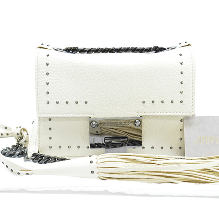 楽天市場】ジミーチュウ JIMMY CHOO バッグ ホワイトxブラック レザー 