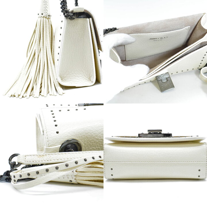楽天市場】ジミーチュウ JIMMY CHOO バッグ ホワイトxブラック レザー 