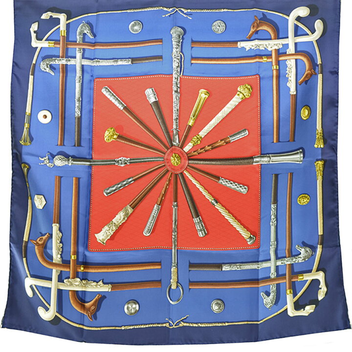 楽天市場】【美品】エルメス HERMES スカーフ カレ90 CANNES＆POMMEAUX  