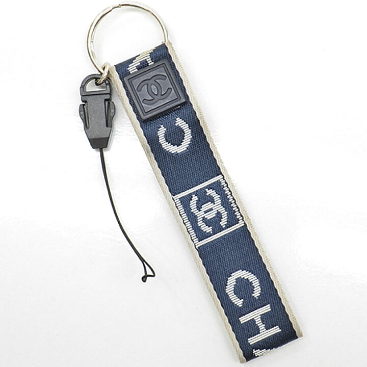 楽天市場】シャネル CHANEL ストラップ ココマーク ブラックxグレーx 