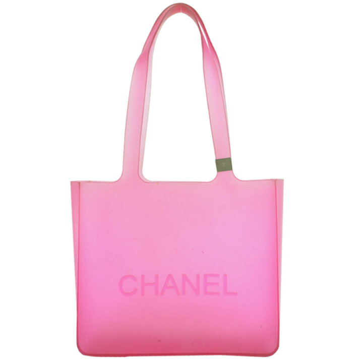 楽天市場】シャネル CHANEL バッグ クリア系ピンク ラバー ショルダー  