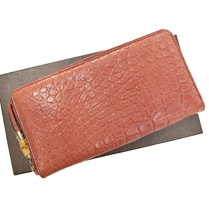 楽天市場】グッチ GUCCI 長財布 バンブー オレンジ系レッドxベージュ 
