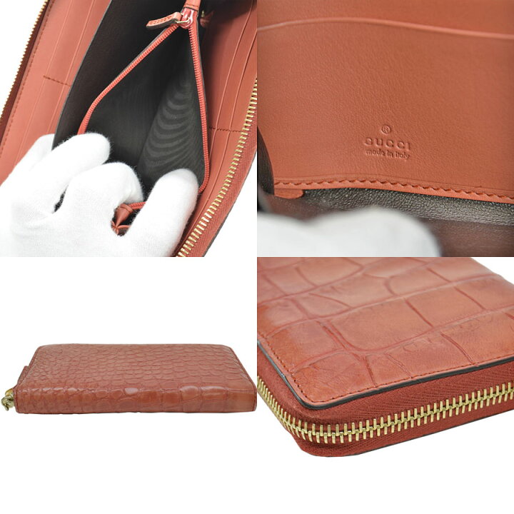 楽天市場】グッチ GUCCI 長財布 バンブー オレンジ系レッドxベージュ 