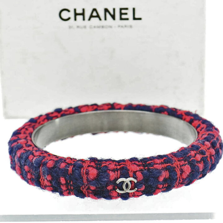 楽天市場】シャネル CHANEL バングル ココマーク レッドxネイビーx 