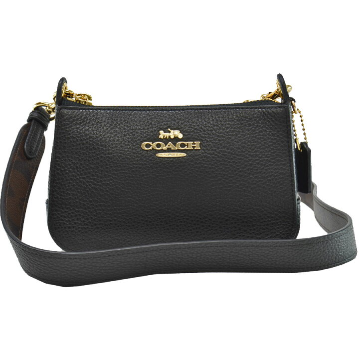 楽天市場】コーチ COACH ショルダーバッグ ブラックxゴールドカラー 