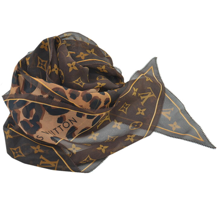 楽天市場】ルイヴィトン Louis Vuitton スカーフ モノグラム ブラウン 