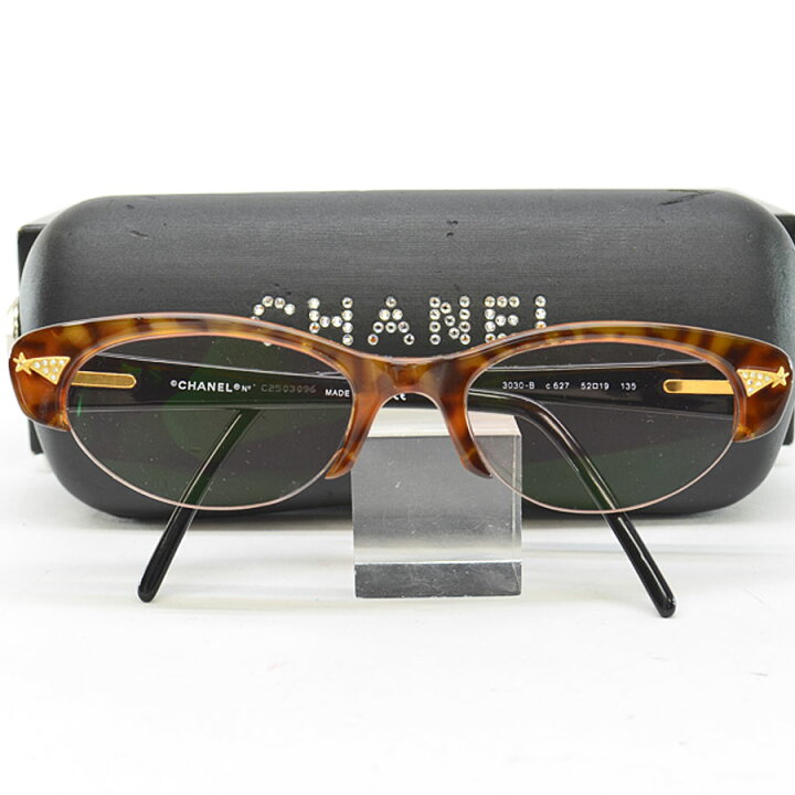 楽天市場】シャネル CHANEL メガネ（度なし）（52□19 135） ブラウン 