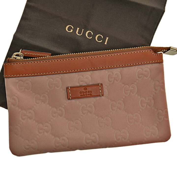 楽天市場】グッチ GUCCI ポーチ GG ブラウン系ピンクxブラウンx  