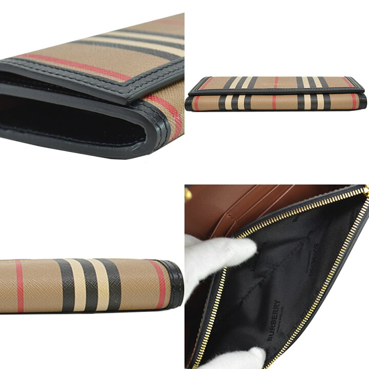 楽天市場】バーバリー BURBERRY 長財布 ブラウンxベージュxブラック 