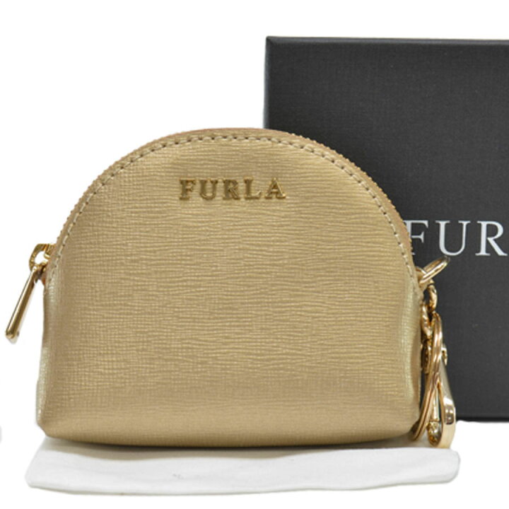 楽天市場】フルラ FURLA コインケース ゴールド レザーx金属素材 