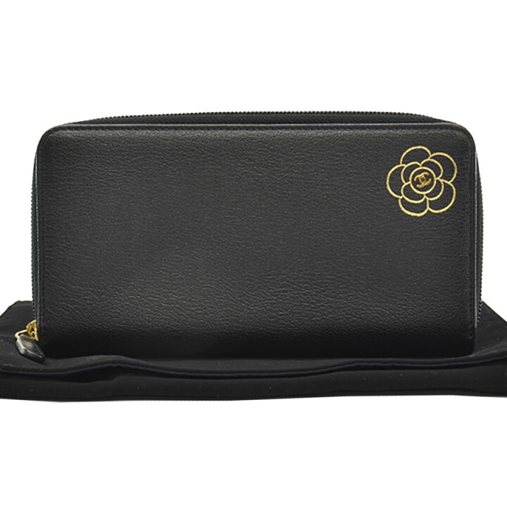 楽天市場】シャネル CHANEL 長財布 バタフライ カメリア ブラックx 