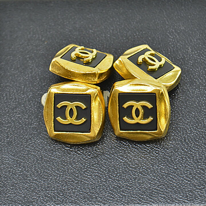 楽天市場】シャネル CHANEL カフスボタン ココマーク ゴールドx  