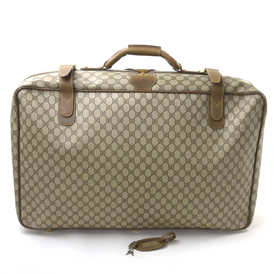 BrandValue: Gucci GUCCI handbag travel bag GG pattern beige system GG スプリームレザーレディースメンズ - x2192 ...