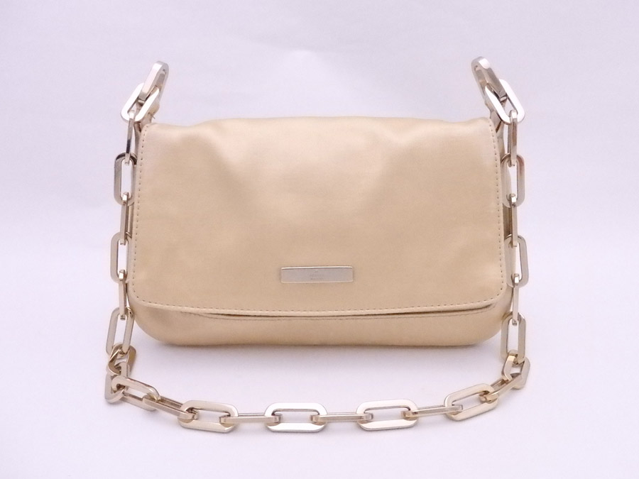 BrandValue: Gucci GUCCI bag logo gold nylon chain shoulder bag mini-bag lady - e34542 | Rakuten ...