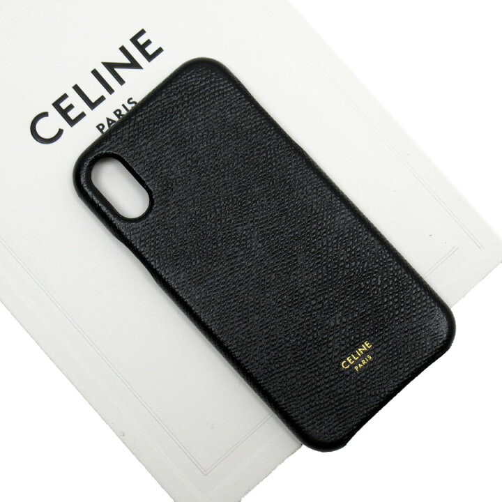楽天市場】セリーヌ CELINE iPhone X/XSケース ブラック レザー  