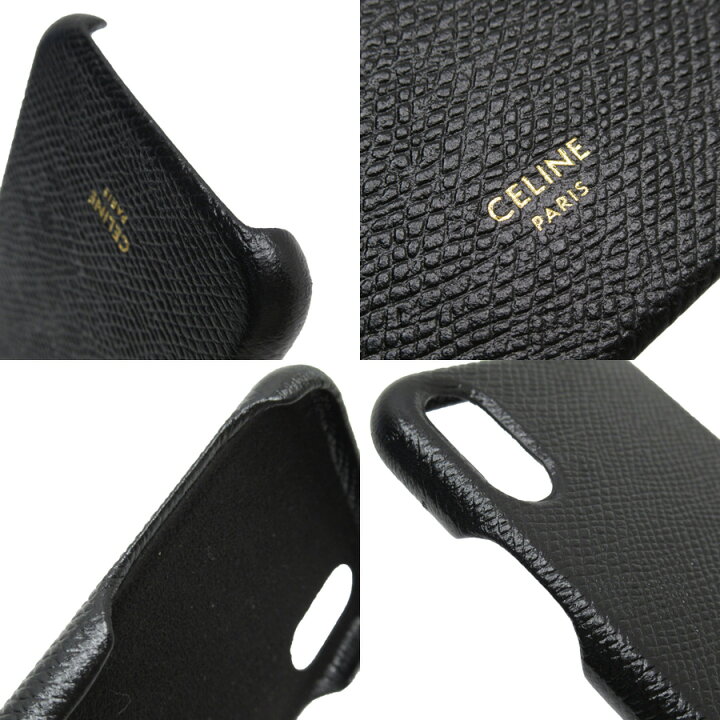 楽天市場】セリーヌ CELINE iPhone X/XSケース ブラック レザー  