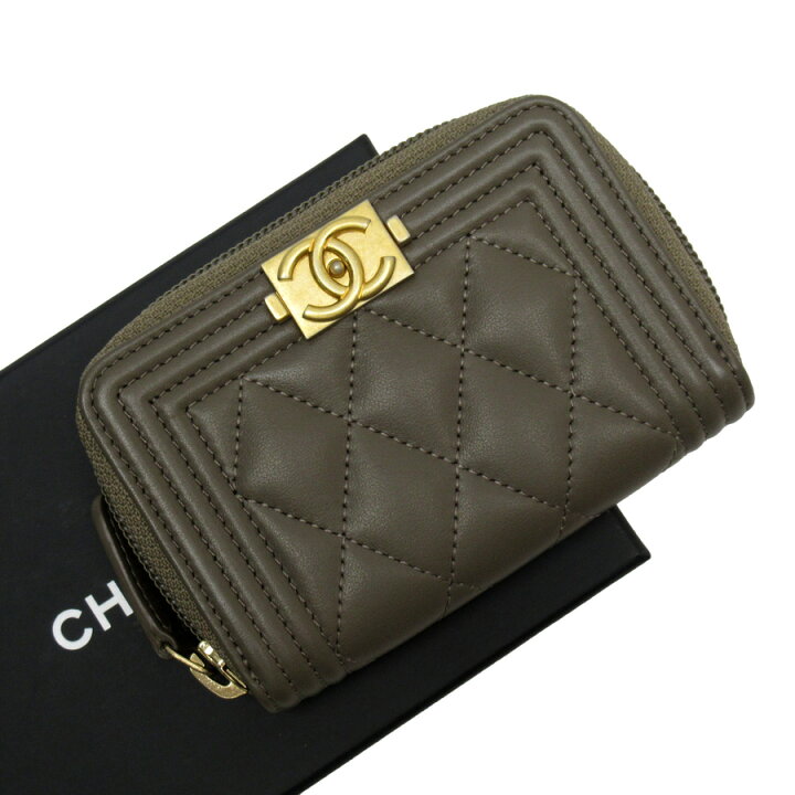 楽天市場】シャネル CHANEL コインケース ココマーク ブラウン系x 