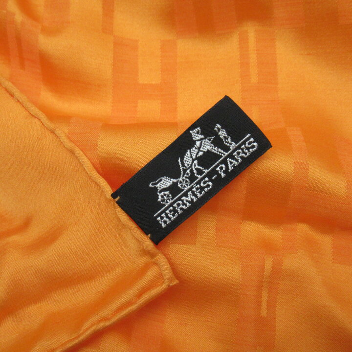 楽天市場】エルメス HERMES スカーフ ストール Hロゴ オレンジ 75 