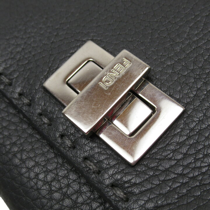 楽天市場】フェンディ FENDI 二つ折り財布 セレリア グレー系xシルバー  