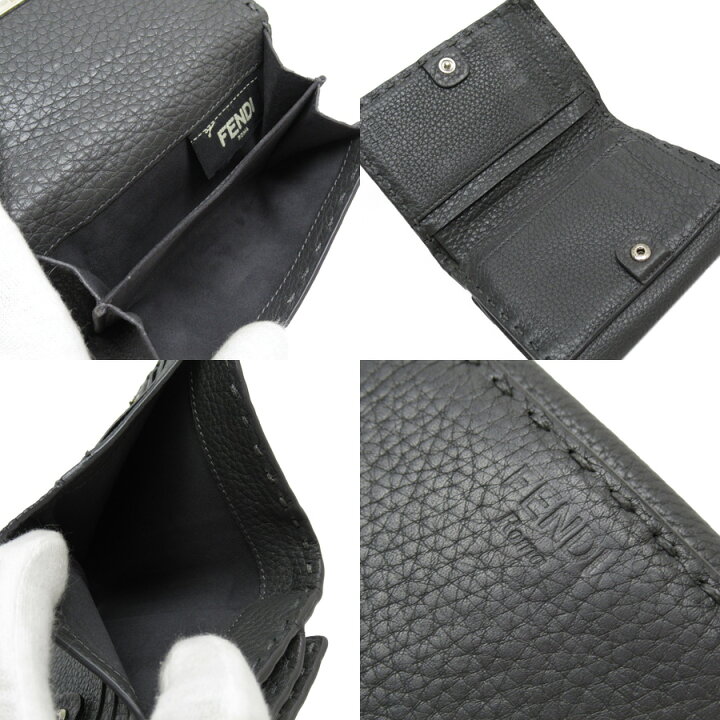 楽天市場】フェンディ FENDI 二つ折り財布 セレリア グレー系xシルバー  