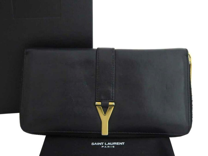 楽天市場】サンローラン SAINT LAURENT 財布 Yライン ブラックx  