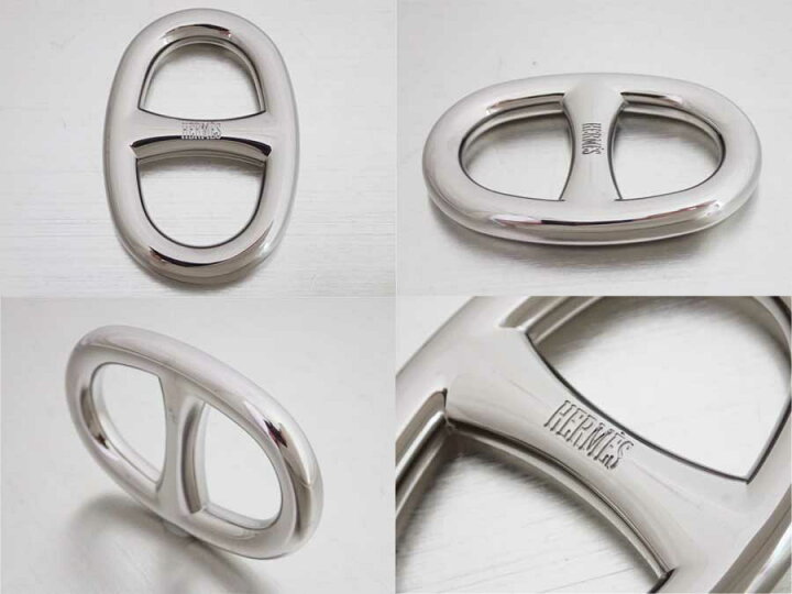 楽天市場】エルメス HERMES スカーフリング シェーヌダンクル シルバー  