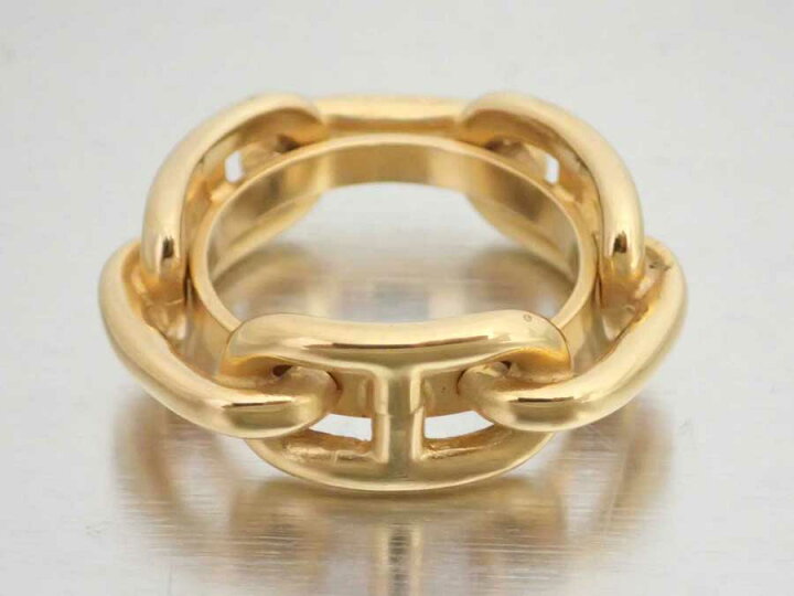 楽天市場】エルメス HERMES スカーフリング シェーヌダンクル ゴールド  