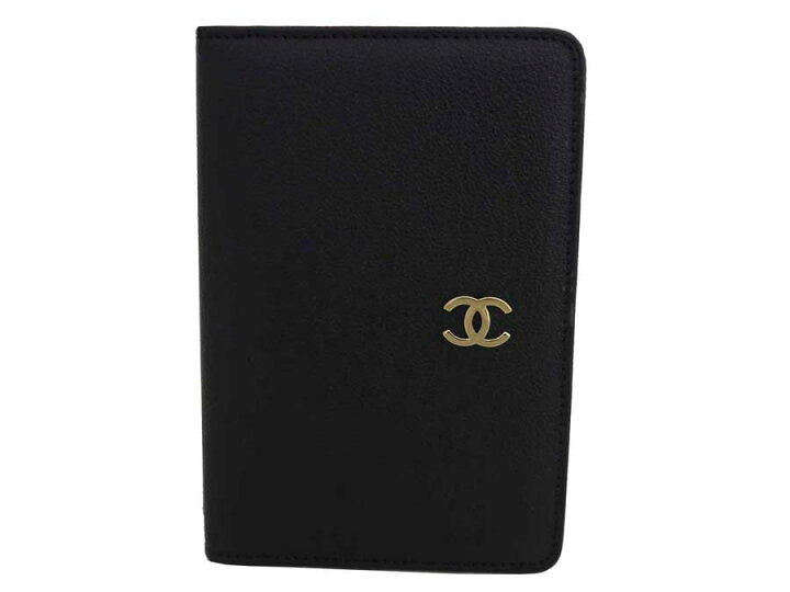 楽天市場】シャネル CHANEL 手帳カバー ココマーク ブラックxゴールド  