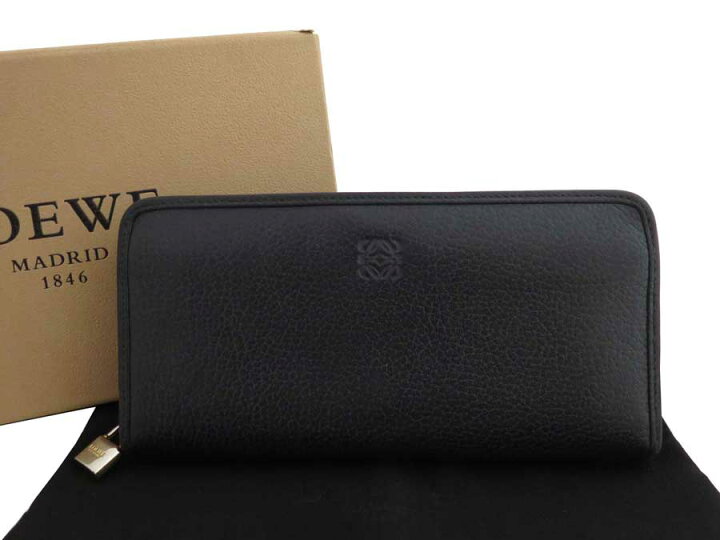 楽天市場】ロエベ LOEWE 財布 アナグラム ブラックxゴールド金具  