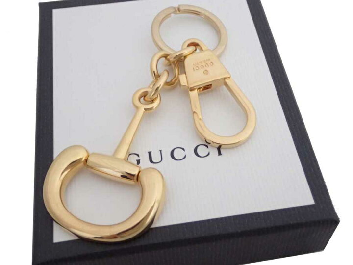 楽天市場】グッチ Gucci キーリング ホースビット ゴールド 金属素材 