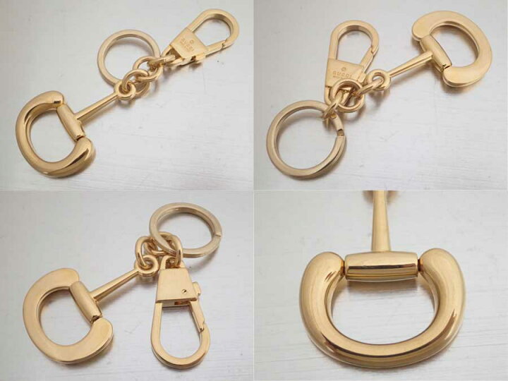 楽天市場】グッチ Gucci キーリング ホースビット ゴールド 金属素材 