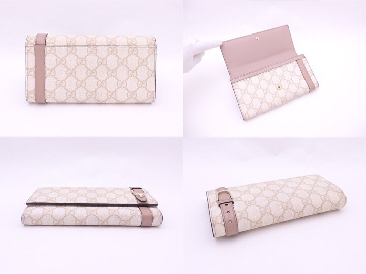 楽天市場】グッチ Gucci 長財布 GGスプリーム ホワイトベージュ 