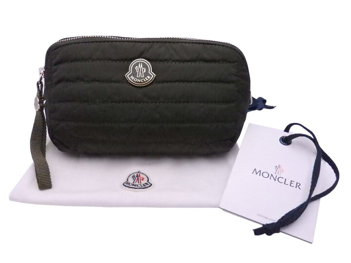 楽天市場】モンクレール MONCLER ポーチ マルチケース ロゴ カーキ  