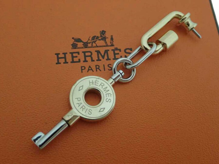 楽天市場】エルメス HERMES ピアス ロゴ キュリオジテ ゴールドx  