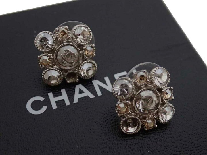 楽天市場】シャネル CHANEL ピアス ココマーク シルバーxオレンジx  