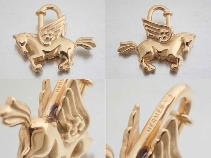楽天市場】エルメス HERMES チャーム ペガサス ゴールド 金属素材  
