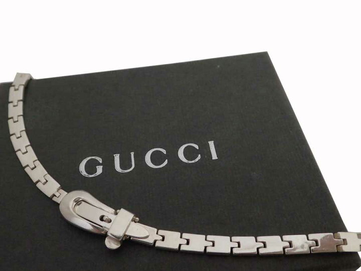 楽天市場】グッチ Gucci ネックレス ベルトモチーフ シルバー SV925 