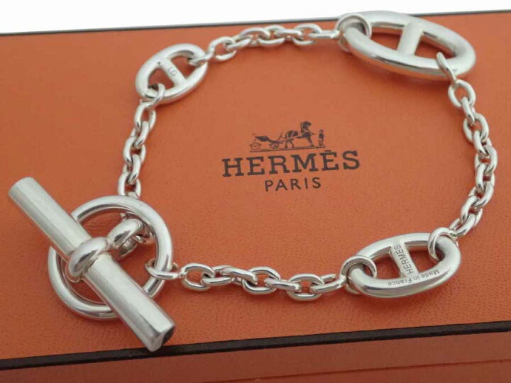 楽天市場】エルメス HERMES ブレスレット シェーヌダンクル シルバー 