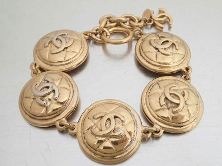 楽天市場】シャネル CHANEL ブレスレット ココマーク ゴールド 金属  