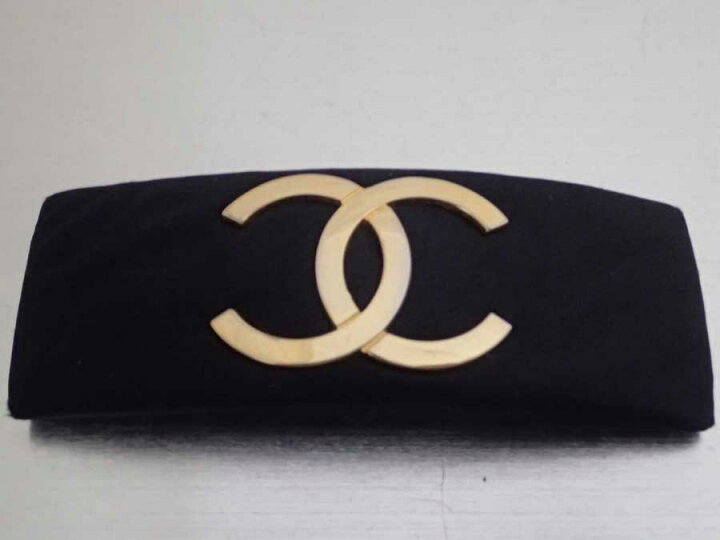 楽天市場】シャネル CHANEL バレッタ ココマーク ブラックxゴールドx 