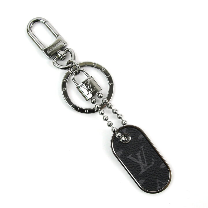 楽天市場 ルイヴィトン Louis Vuitton キーリング ポルトクレ タブ キーリング ブラックxグレー モノグラム エクリプス キーホルダー チャーム メンズ M 値下げ商品 中古 おすすめ R74 ブランドバリュー