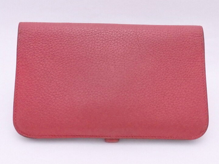 楽天市場】エルメス HERMES 二つ折り長財布 ドゴンGM ピンクオレンジ  