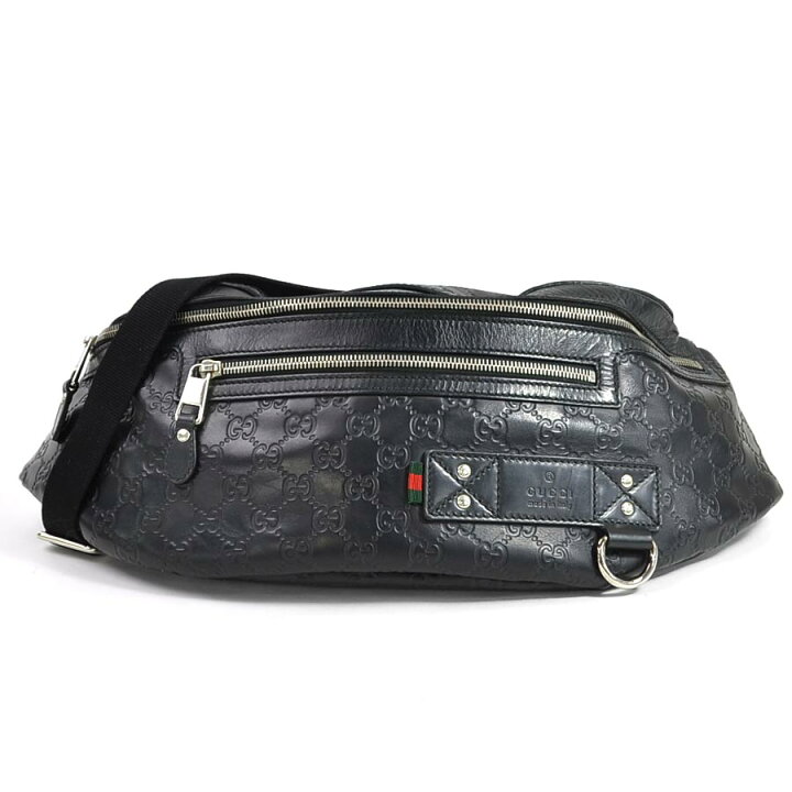 楽天市場】グッチ ボディバッグ ウエストポーチ グッチシマ ブラック  